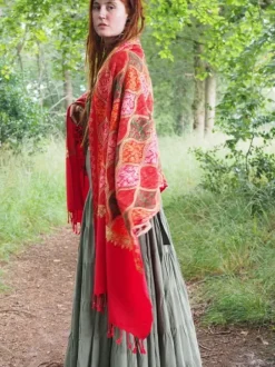 The TwoSisters Omslagdoeken|Omslagdoeken-Omslagdoek India Rood
