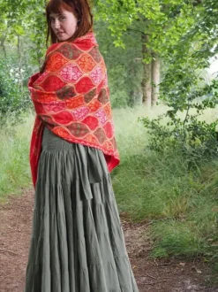 The TwoSisters Omslagdoeken|Omslagdoeken-Omslagdoek India Rood