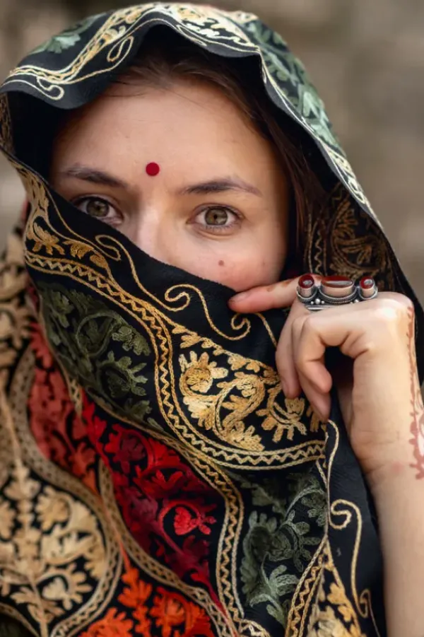 The TwoSisters Omslagdoeken|Omslagdoeken-Omslagdoek India Zwart