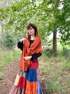 The TwoSisters Omslagdoeken|Omslagdoeken-Omslagdoek Paisley Oranje