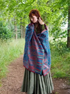 The TwoSisters Omslagdoeken|Omslagdoeken-Omslagdoek Paisley Turquoise