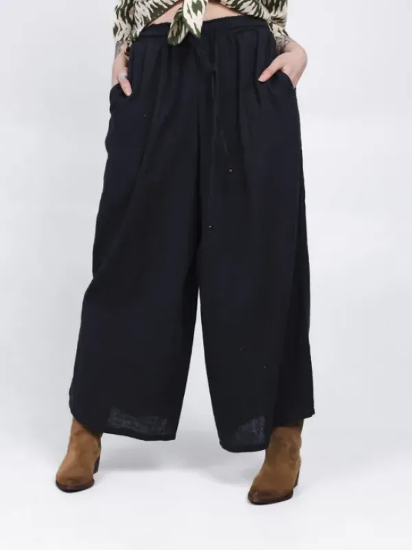 The TwoSisters Broeken|Broeken En Legging-Palazzo broek Antraciet