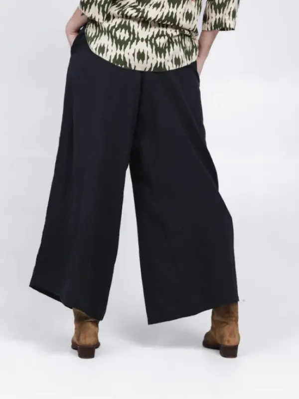 The TwoSisters Broeken|Broeken En Legging-Palazzo broek Antraciet