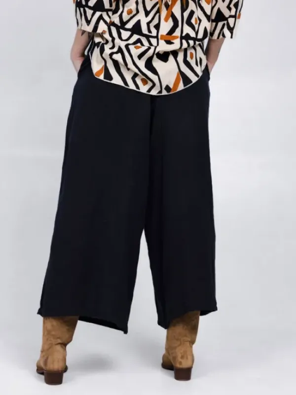 The TwoSisters Broeken|Broeken En Legging-Palazzo broek Donkerblauw