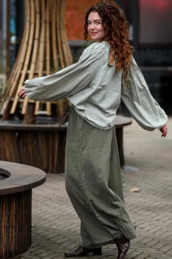The TwoSisters Broeken|Broeken En Legging-Palazzo broek Mosgroen