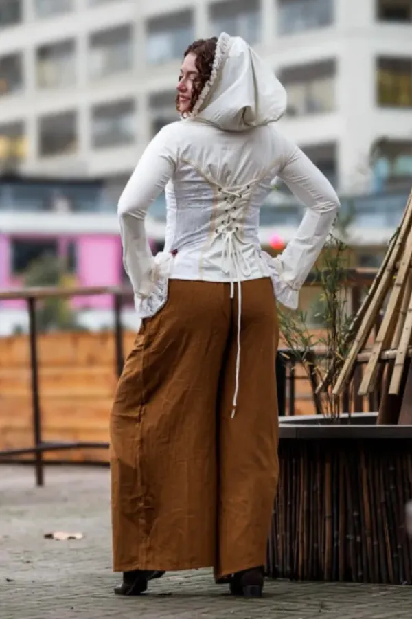 The TwoSisters Broeken|Broeken En Legging-Palazzo broek Warm Bruin