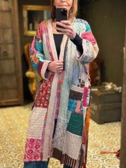 The TwoSisters Kantha|Kantha Lang-Patchwork Kantha Kimono 60