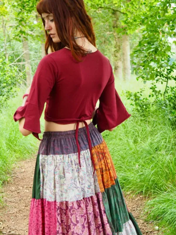 The TwoSisters Tops|Zomer-Pixie Top Marroon Rood