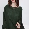 The TwoSisters Plus Size-Poncho Groen