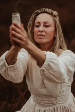 The TwoSisters Gypsy-Rani Lange jurk Roomwit