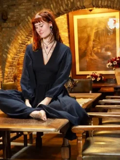 The TwoSisters Gypsy-Rani Lange jurk Zwart