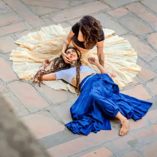 The TwoSisters Gypsy|Gypsy Rokken-Real Gypsy Rok Koren Blauw (ook extra breed)
