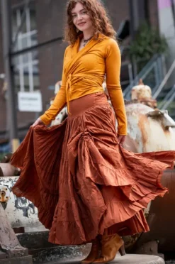 The TwoSisters Gypsy|Gypsy Rokken-Real Gypsy Rok Warm Oranje
