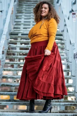 The TwoSisters Gypsy|Gypsy Rokken-Real Gypsy Rok Warm Rood (ook extra breed)