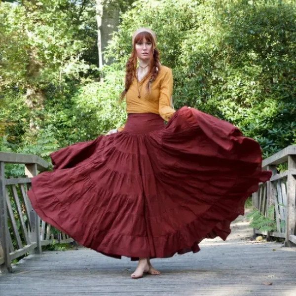 The TwoSisters Gypsy|Gypsy Rokken-Real Gypsy Rok Warm Rood (ook extra breed)