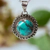 The TwoSisters Edelsteen Hanger-Real Turquoise Edelsteen Hanger 925 zilver