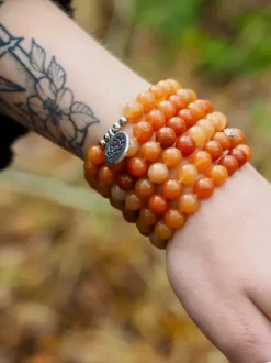 The TwoSisters Kettingen|Buddhist Malas-Red Aventurine Mala