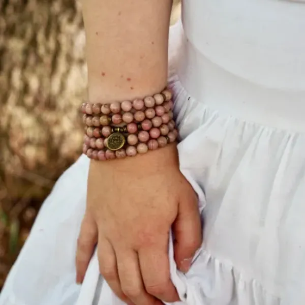 The TwoSisters Kettingen|Buddhist Malas-Rhodoniet Mala