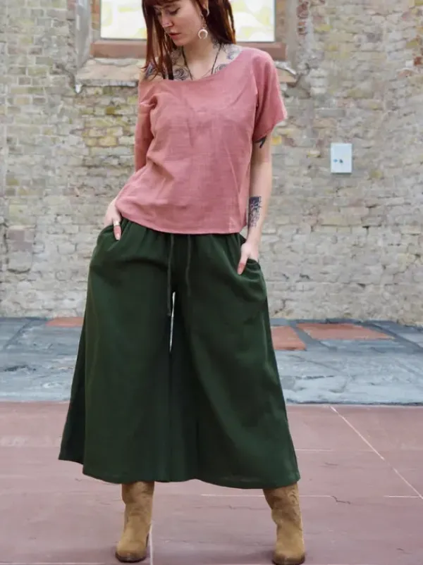 The TwoSisters Tops|Nomad Chic Collectie-Savanna T-shirt Oude Roze