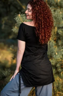 The TwoSisters Tops|Plus Size-Shirt met korte mouw zwart