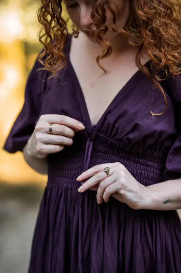 The TwoSisters Gypsy|Zomer-Tara Jurk Lang Paars