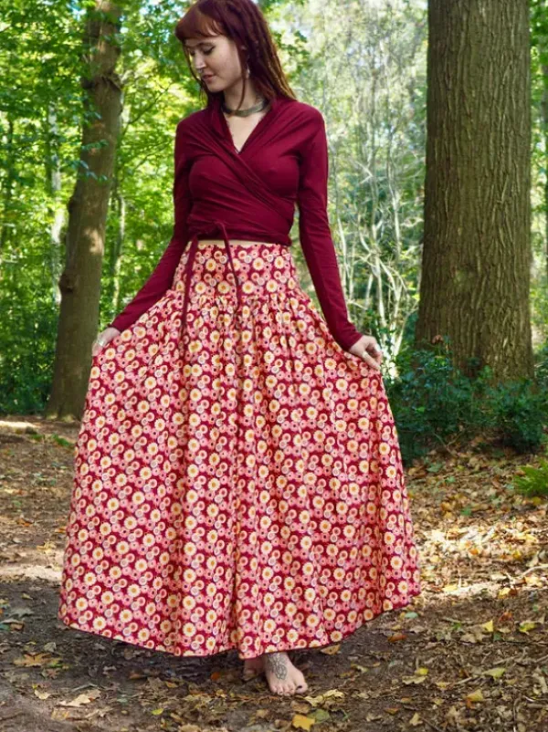 The TwoSisters Ibiza|Gypsy-The Graces rok Print Roze (ook Extra Breed)