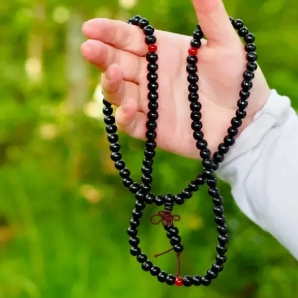The TwoSisters Kettingen|Buddhist Malas-Tibetan Black Mala 6 mm.