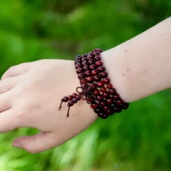 The TwoSisters Buddhist Malas|Kettingen-Tibetan Red Mala 6 mm.