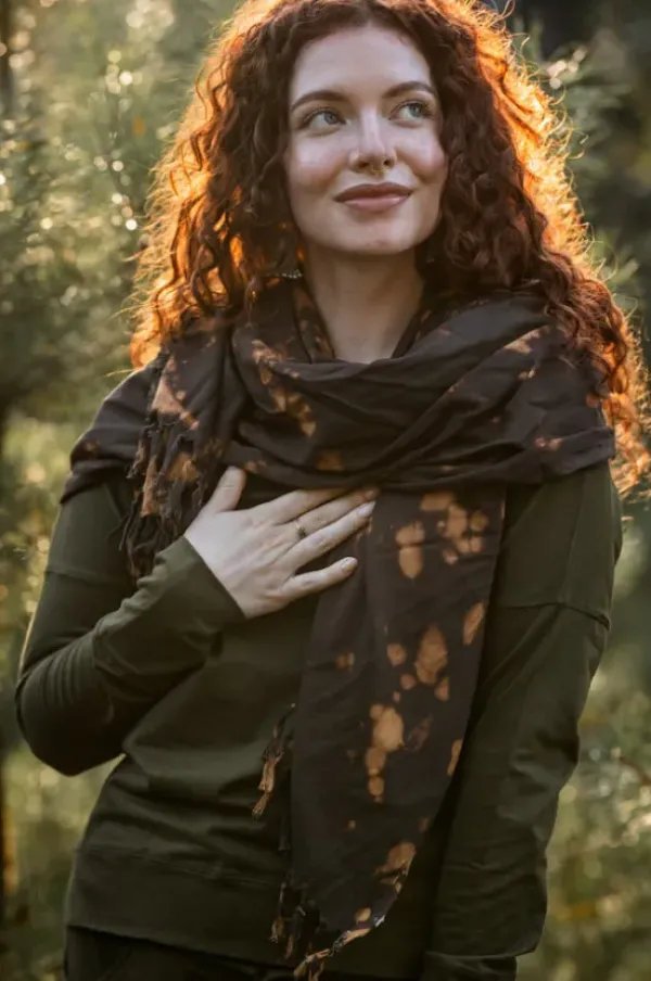 The TwoSisters Sjaals-Tie Dye Sjaal Bruin