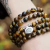 The TwoSisters Kettingen|Buddhist Malas-Tijgeroog Mala