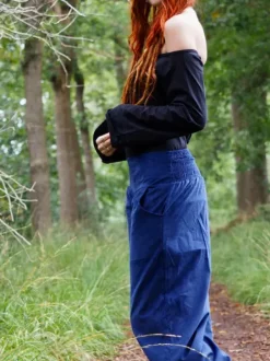 The TwoSisters Broeken|Broeken En Legging-Uma Broek Rib Blauw