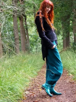 The TwoSisters Broeken|Broeken En Legging-Uma Broek Rib Petrol