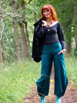 The TwoSisters Broeken|Broeken En Legging-Uma Broek Rib Petrol