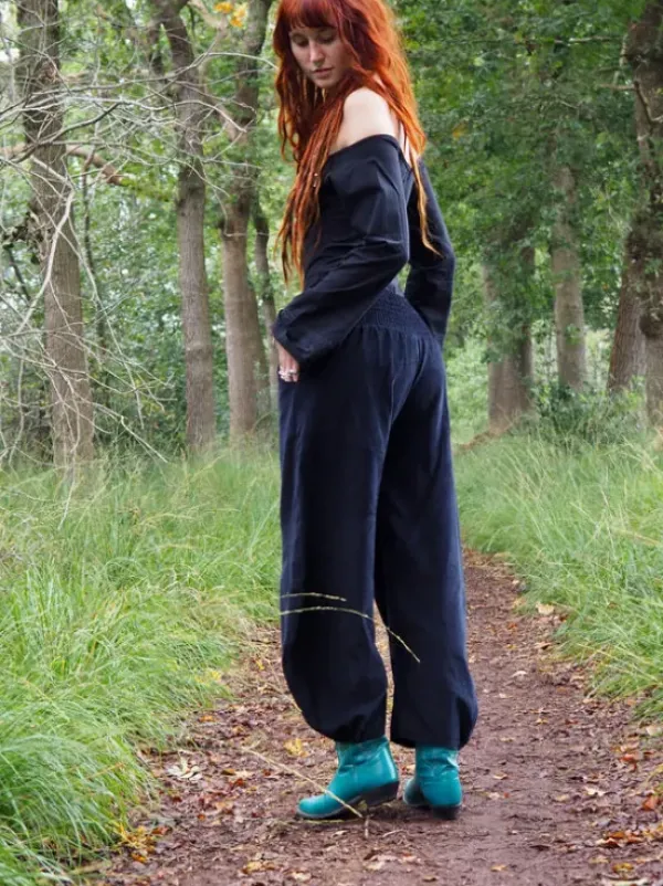 The TwoSisters Broeken|Broeken En Legging-Uma Broek Rib Zwart