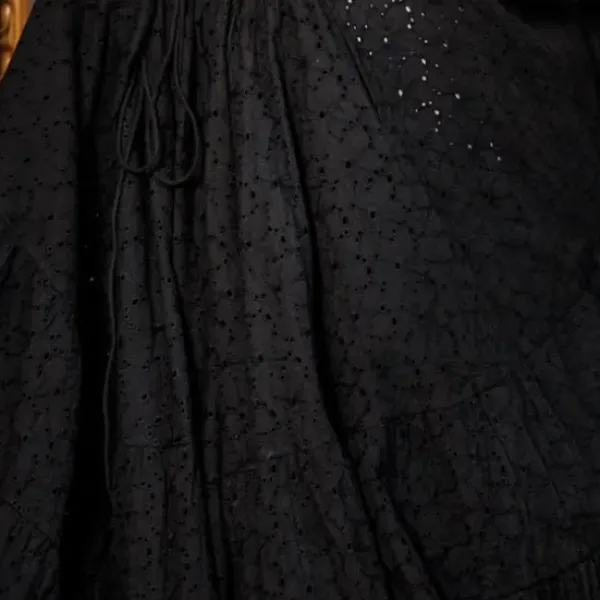 The TwoSisters Plus Size|Zwangerschapsjurk-Vaiana jurk Broderie koren blauw