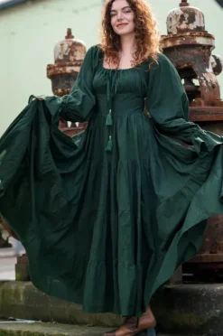 The TwoSisters Plus Size|Zwangerschapsjurk-Vaiana Lange Jurk Groen (t/m maat 60)