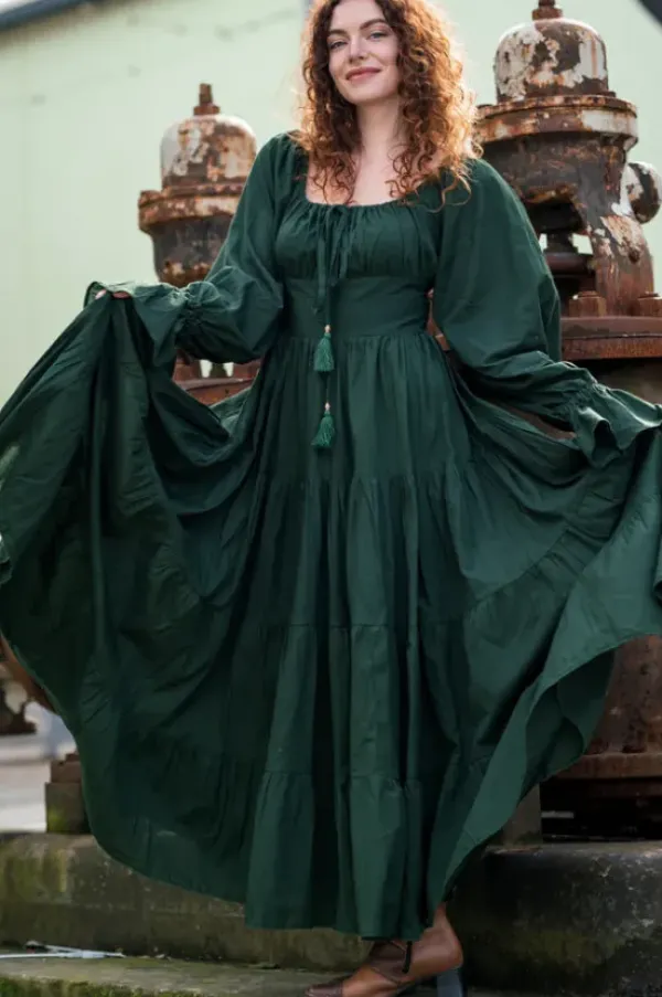 The TwoSisters Plus Size|Zwangerschapsjurk-Vaiana Lange Jurk Groen (t/m maat 60)