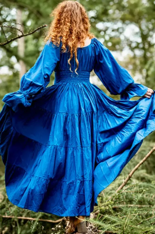 The TwoSisters Plus Size|Zwangerschapsjurk-Vaiana Lange Jurk Koren Blauw