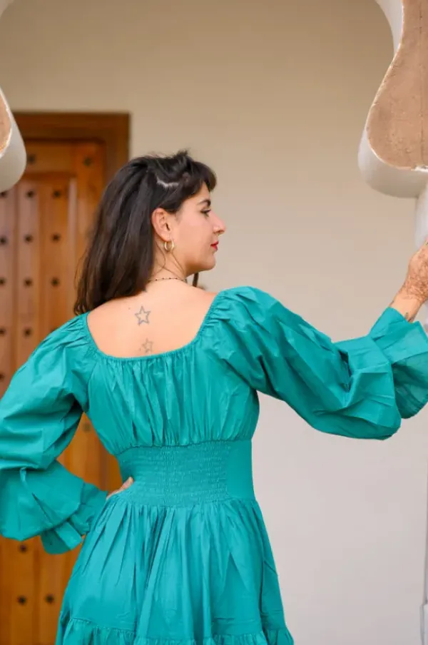 The TwoSisters Plus Size|Zwangerschapsjurk-Vaiana Lange Jurk Turquoise