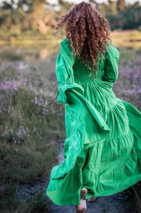 The TwoSisters Plus Size|Zwangerschapsjurk-Vaiana Lange Knalgroen