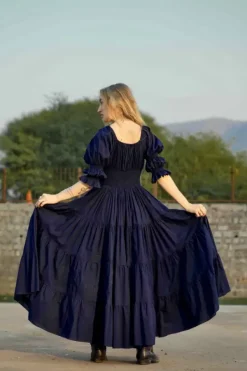 The TwoSisters Plus Size|Zwangerschapsjurk-Vaiana Zomerjurk Donkerblauw