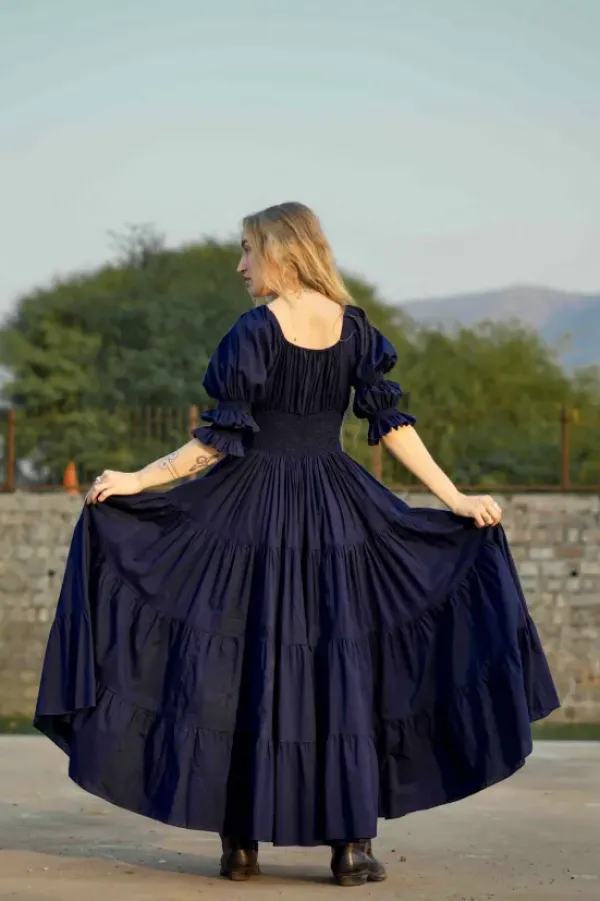 The TwoSisters Plus Size|Zwangerschapsjurk-Vaiana Zomerjurk Donkerblauw