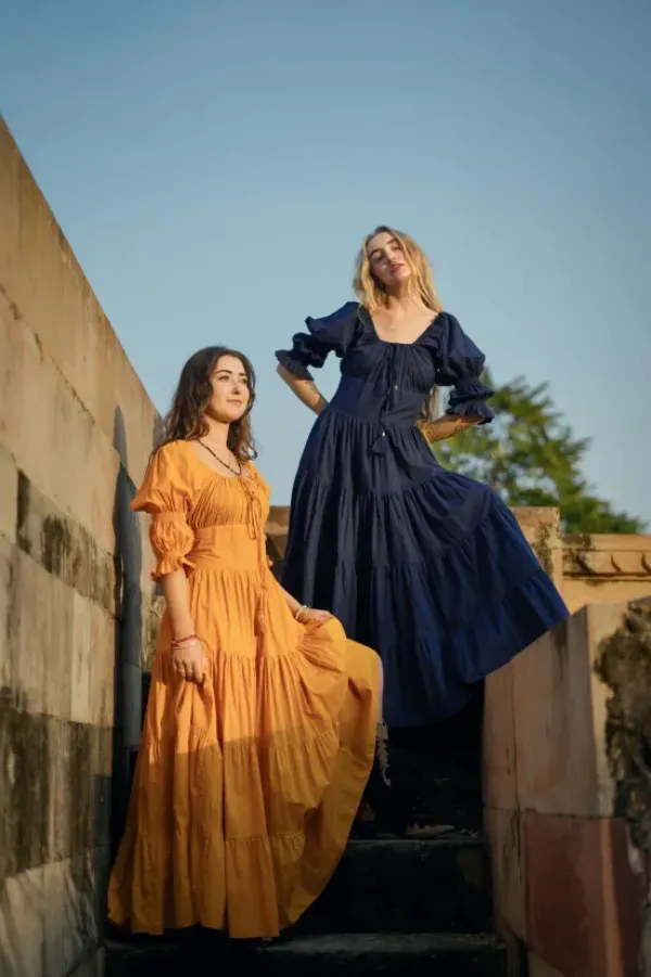 The TwoSisters Plus Size|Zwangerschapsjurk-Vaiana Zomerjurk Donkerblauw