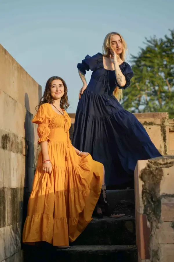 The TwoSisters Plus Size|Zwangerschapsjurk-Vaiana Zomerjurk Donkerblauw