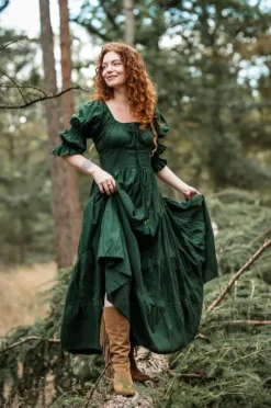 The TwoSisters Plus Size|Zwangerschapsjurk-Vaiana Zomerjurk Groen
