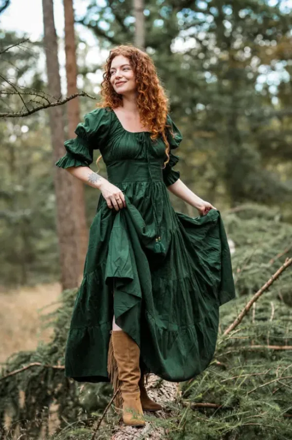 The TwoSisters Plus Size|Zwangerschapsjurk-Vaiana Zomerjurk Groen