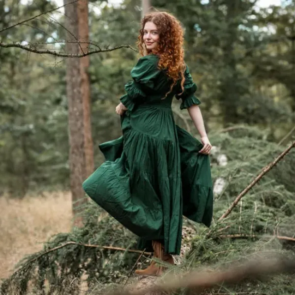 The TwoSisters Plus Size|Zwangerschapsjurk-Vaiana Zomerjurk Groen