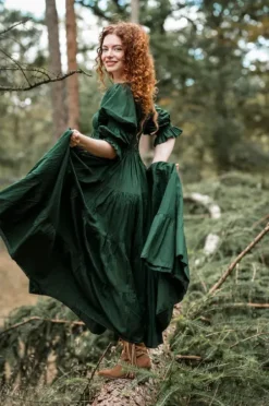 The TwoSisters Plus Size|Zwangerschapsjurk-Vaiana Zomerjurk Groen