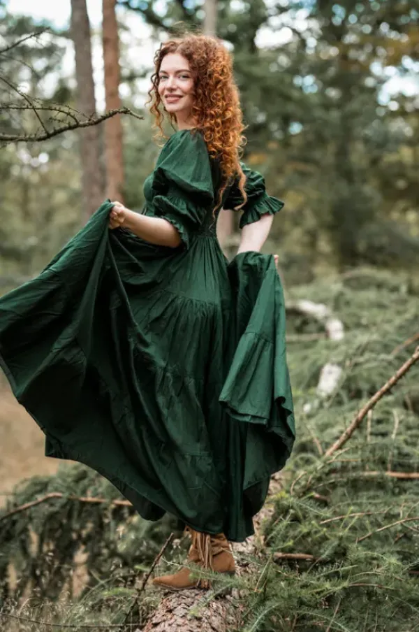 The TwoSisters Plus Size|Zwangerschapsjurk-Vaiana Zomerjurk Groen