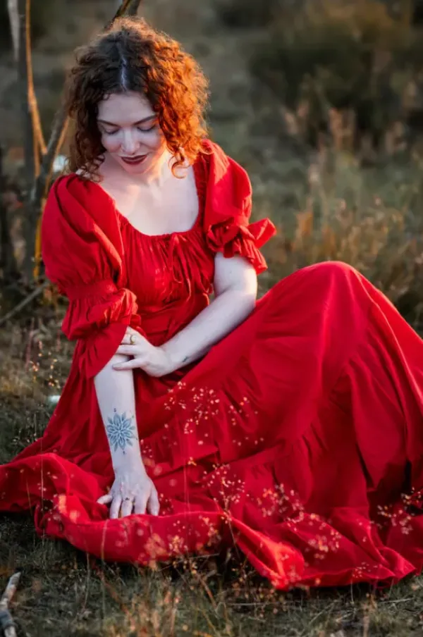 The TwoSisters Plus Size|Zwangerschapsjurk-Vaiana Zomerjurk Knalrood